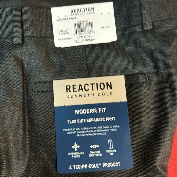 Kenneth Cole Men’s moder fit flex suit separate pants nwt - Picture 9 of 10